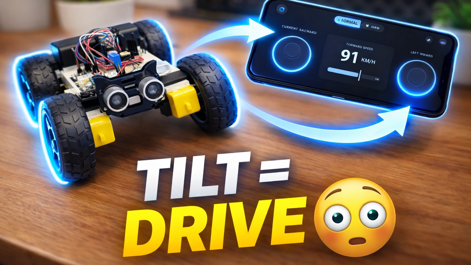 How to make WIFI Controlled Car with GYROSCOPE and Normal Control | Easy & Simple