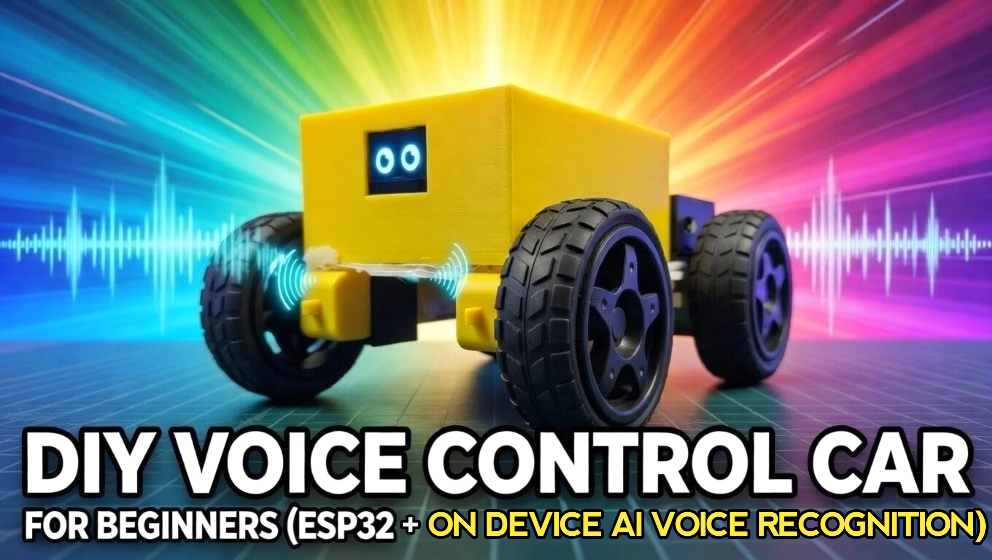 I Built a DIY Voice-Controlled Car That LISTENS to Me... NO PHONE or App Needed! (Cute Al Face)